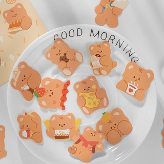 Set 40 miếng dán họa tiết gấu dễ thương trang trí sổ nhật ký