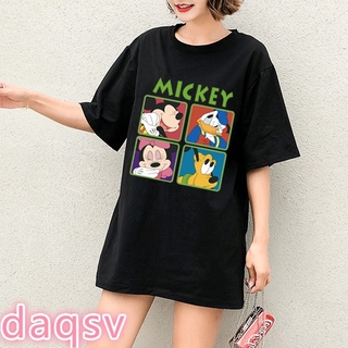 ❃ mickey minnie mouse & donald duck & goofy cartoon women short tshirt top [qsv