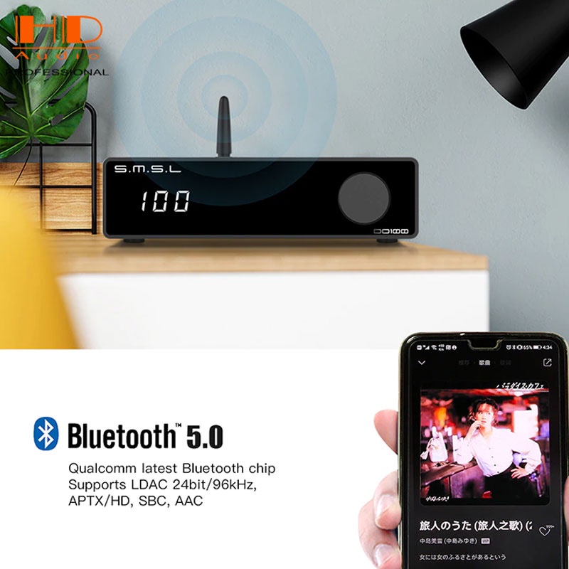 Giải Mã Âm Thanh SMSL DO100 ES9038Q2Mx2 Bluetooth 5.0 DAC