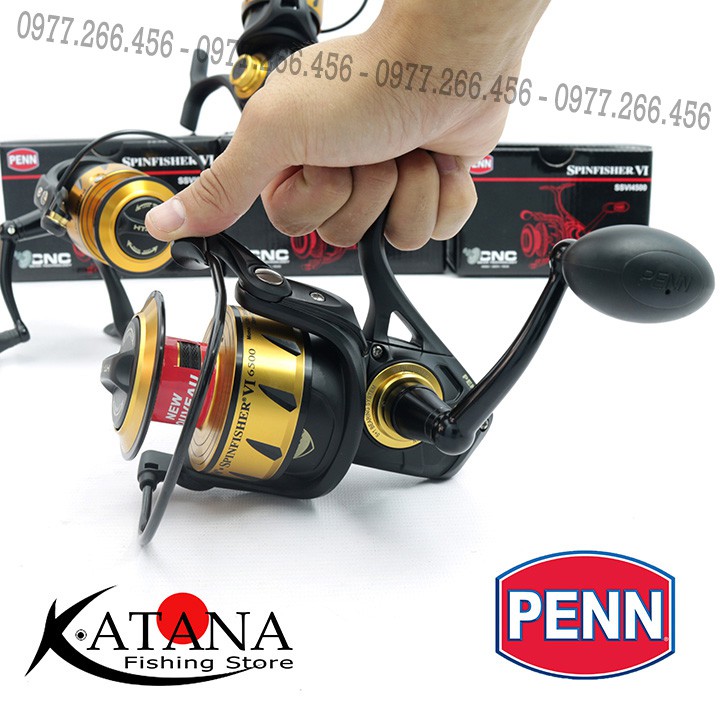 Máy Câu Cá PENN SPINFISHER VI 4500 - 5500 - 6500 - Bạo Lực, Chống Nước IPX5