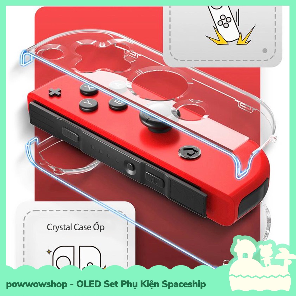 [Sẵn VN - Hỏa Tốc] OLED Set Phụ Kiện Túi, Bọc Analog, Case, Grip Cho Máy Game Nintendo Switch Spaceship Style