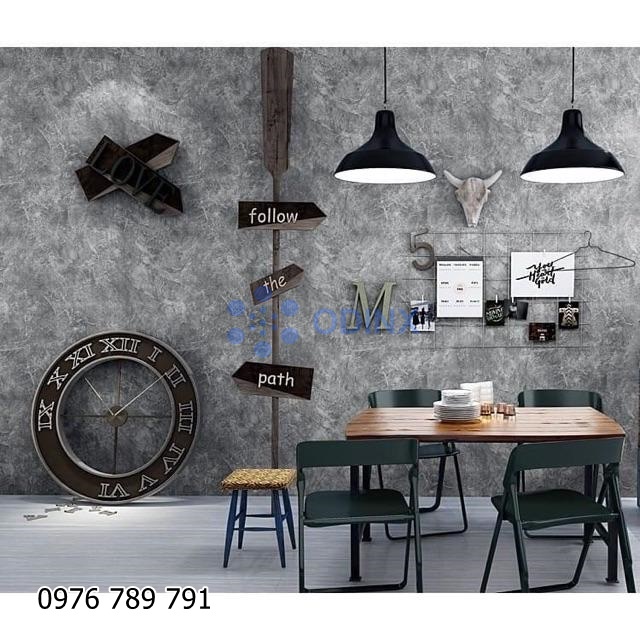 Giấy dán tường❤️FREESHIP❤️ giấy dán tường xi măng dài 10 mét rộng 45cm- giấy 3D bê tông có sẵn keo