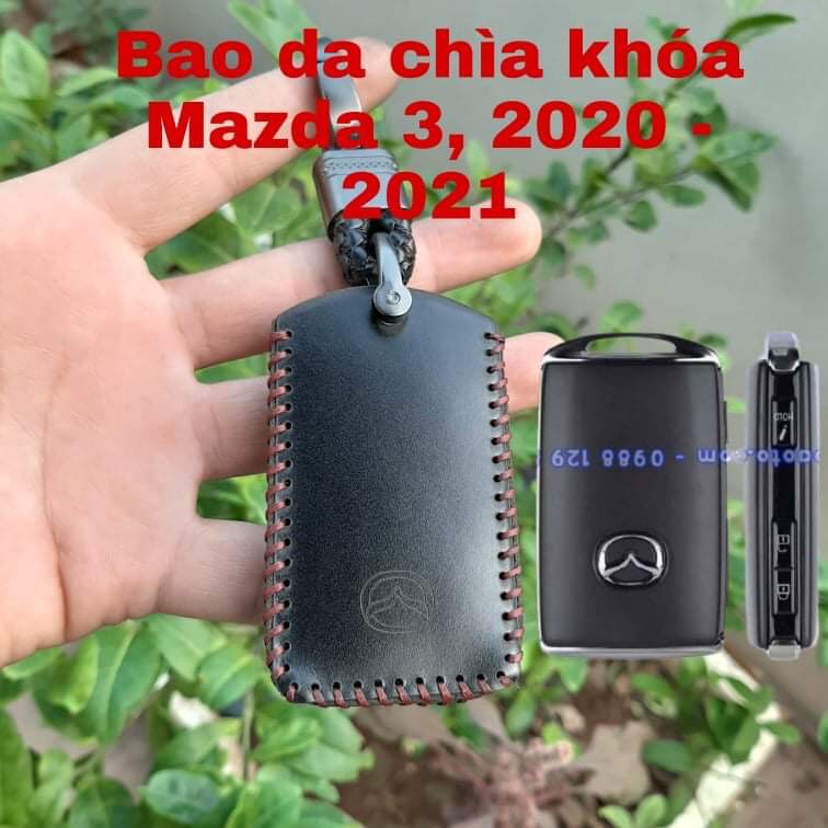 Bao da chìa khoá Mazda 3 đời 2020. Da thật 100%, bảo hành 2 năm