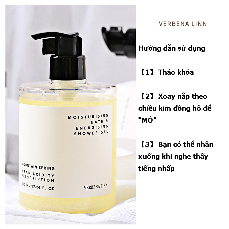 Gel Tắm Verbena Linn Khử Mùi Cơ Thể Dung Tích 500ml