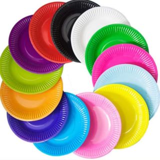 Dĩa giấy màu 10 cái