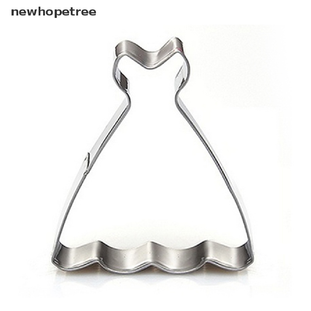 Newhopetree Khuôn Cắt Bánh Quy Thạch Hình Váy Cưới Công Chúa (Màu Sắc: Bạc) OIK