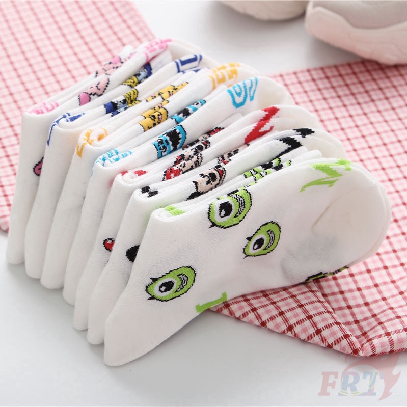 ❣️1 Cặp Vớ cotton Dài Đến Đầu Gối In Hình mickey / minnie / don / piglet / winnie / james / mike Hoạt Hình disney❣️Vớ Bông Hoạt Hình Vớ unisex