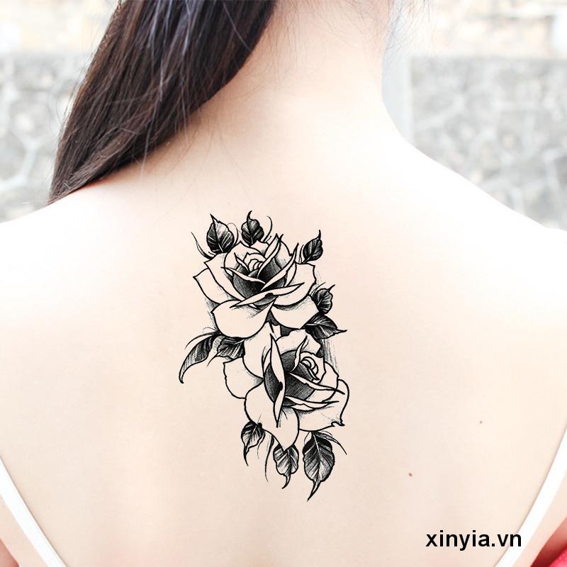 Hình Xăm Dán Họa Tiết Hoa Bướm/Hoa Hồng Chống Thấm Nước Cho Cơ Thể