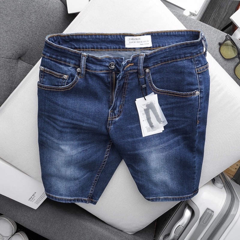 Quần short jean nam - Quần ngố cao cấp - jeans co giản