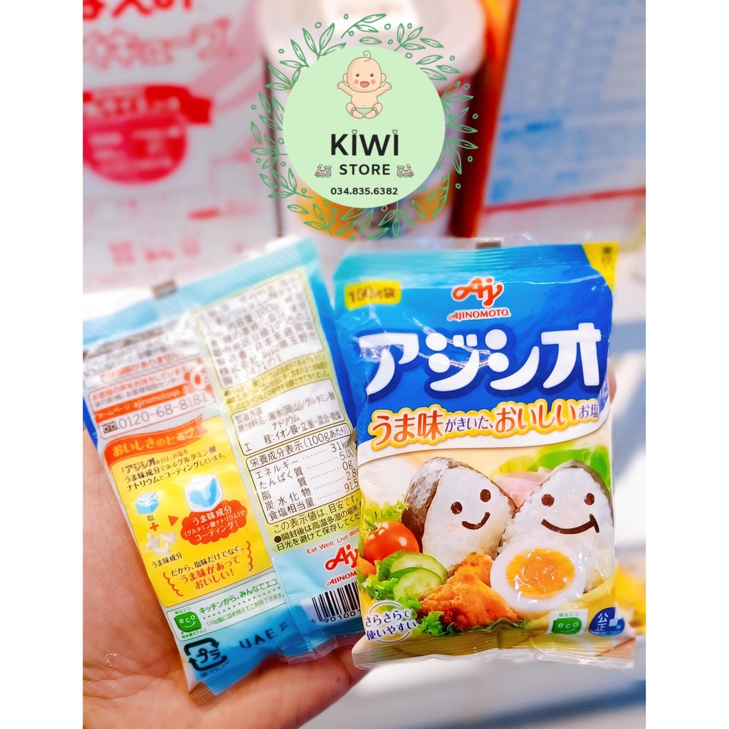 Muối nhẹ Ajinomoto Nhật gói 100gr cho bé từ 1 tuổi