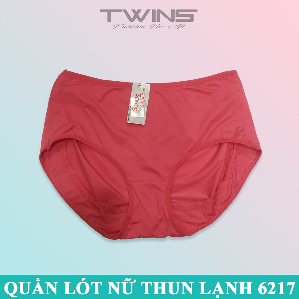 Quần lót nữ thun lạnh trơn cao cấp Beautiful Spring 6217 lưng nhỏ cạp cao ôm bụng chất mềm mịn size 60kg-70kg