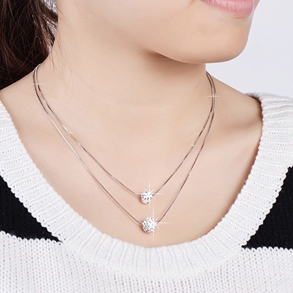 Dây chuyền 2 tầng đính ngọc trai độc đáo thời trang cho nữ