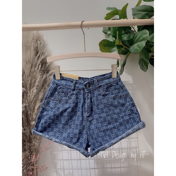 CODE 198 - QUẦN JEANS CHỮ G DẬP NỔI ( 2 kiểu quần sooc + quần dài xuông )