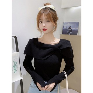 (Order)  Áo len cổ nơ 🎀
