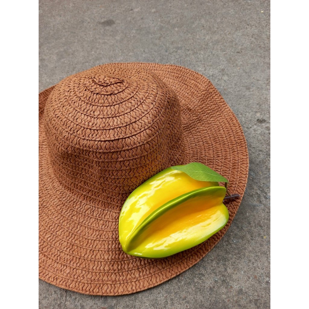 1 Quả khế giả màu vàng - trái cây giả - Hoa giả - Hương Flower