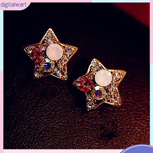 Khuyên Tai Hình Ngôi Sao Đính Đá Phong Cách Thanh Lịch Dành Cho Nữ