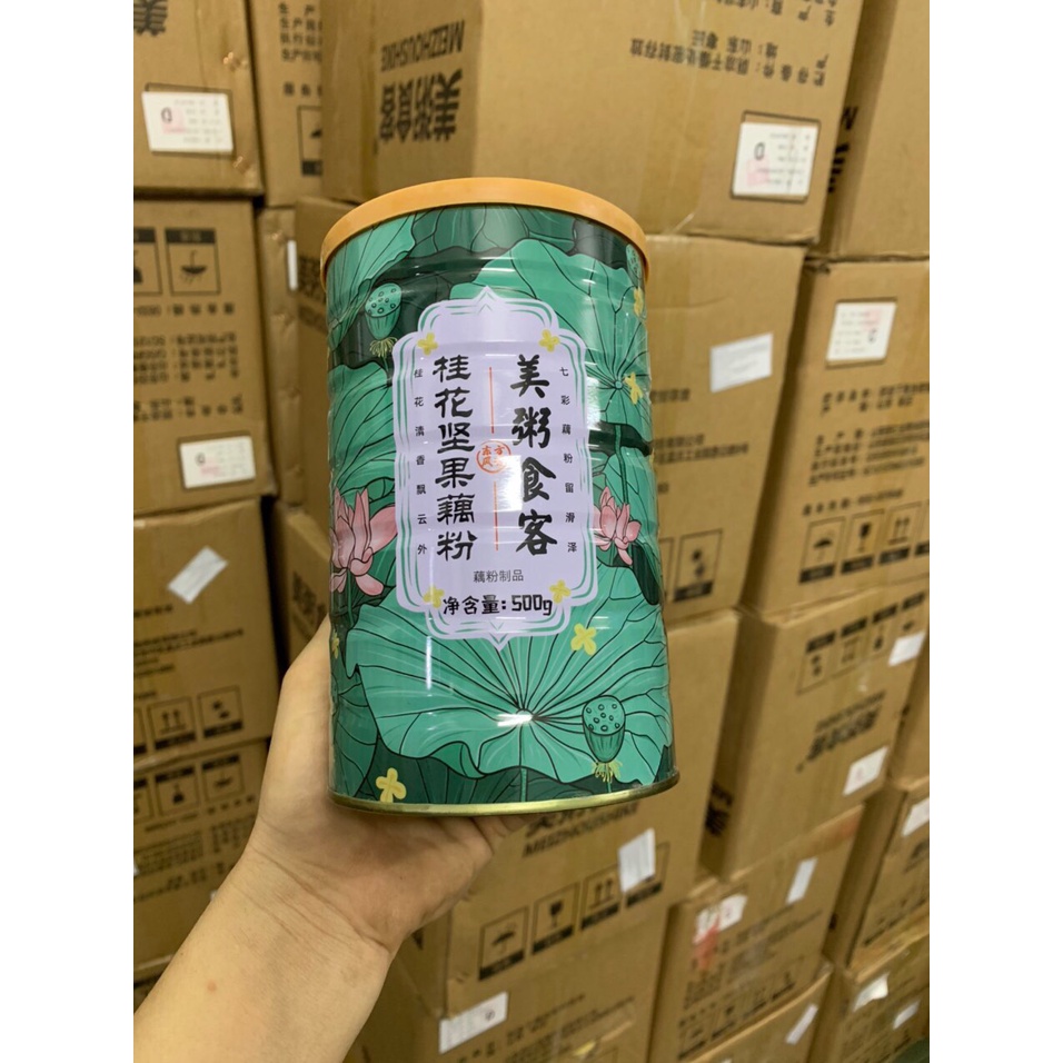 Bột Chè Củ Sen Dưỡng Nhan Mix Hạt Siêu Ngon Hộp 500g )