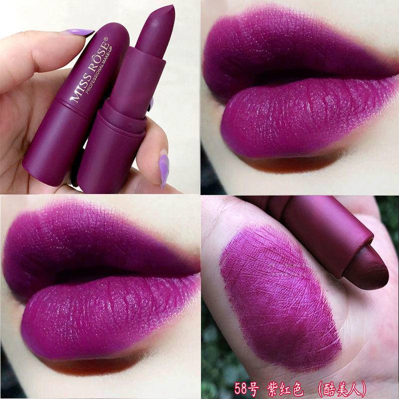 Matte white lipstick Orange sauce Fuchsia lipstick lipstick