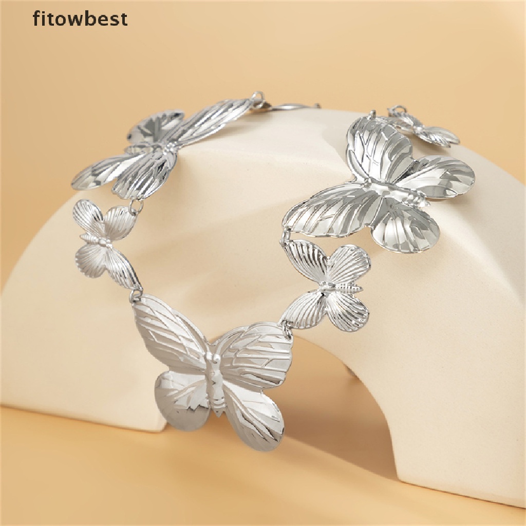 Dây Xích Đeo Hông Bằng Kim Loại Hình Bướm Phong Cách Punk Đơn Giản Cá Tính Dành Cho Nữ