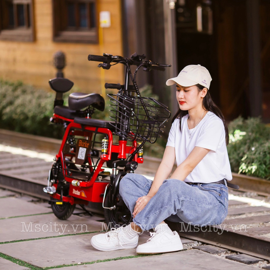 Xe Điện Buker Nhập Khẩu 2022 - Xe Điện Thông Minh - Khóa Từ Chống Trộm - Pin Lithium 10A - Tặng kèm giỏ xe  - BH 2 Năm