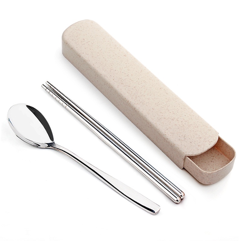Hộp dụng cụ ăn văn phòng NATAHI CB01 Inox 304, chống gỉ, nhỏ xinh mang theo cùng hộp đựng cơm giữ nhiệt