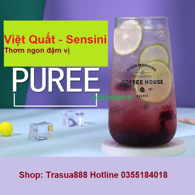 Mứt sốt Việt Quất Sensini Pha chế trà sữa - trà hoa quả hộp 1.36kG
