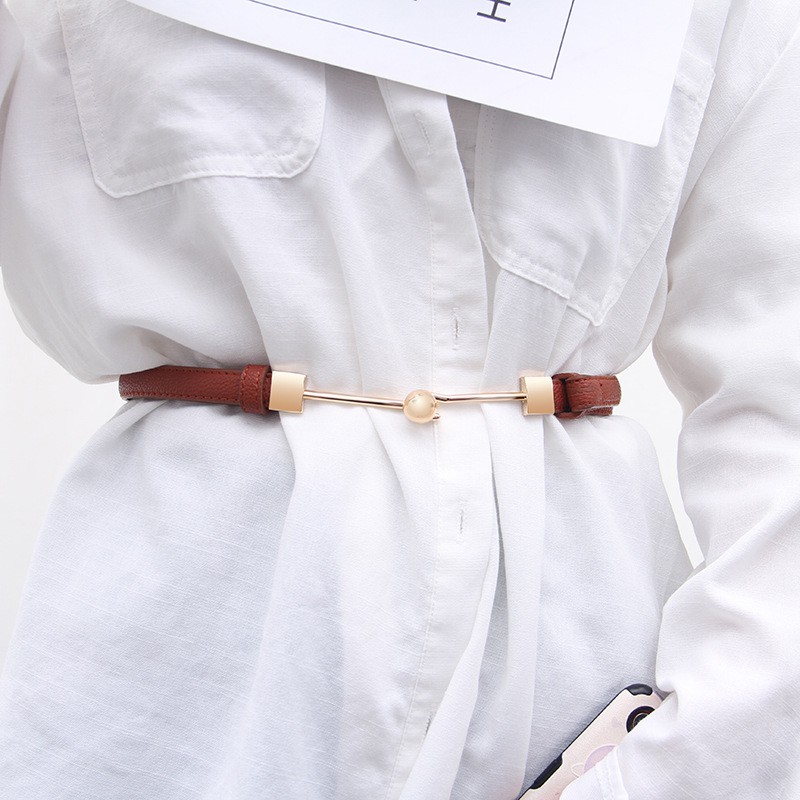 Thắt lưng da bản nhỏ móc khóa tinh tế thời trang cá tính TTl141