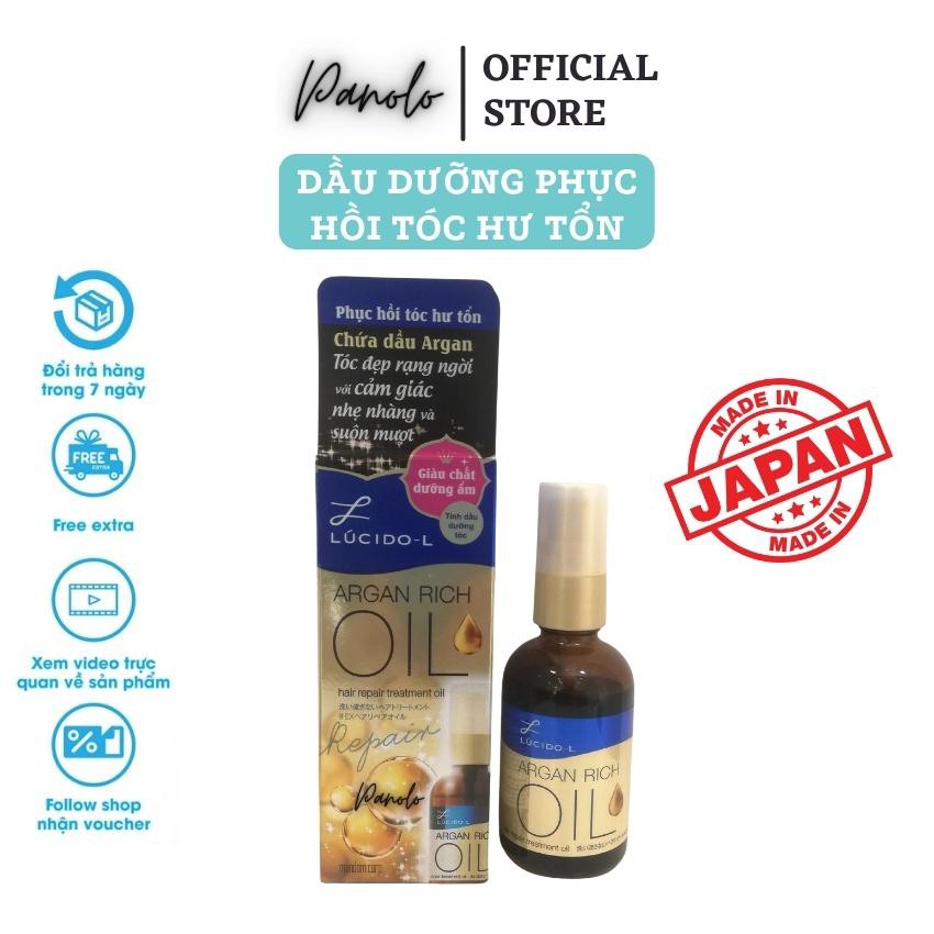 Tinh dầu dưỡng tóc argan chính hãng Oil Lucido-L Hair Repair Treatment Oil 60ml, Tinh dầu dưỡng tóc phục hồi hư tổn