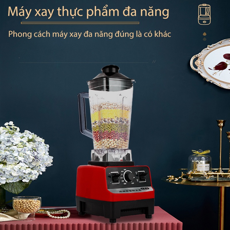 GO10R Máy xay thực phẩm đa năng tự động, xay sinh tố, ép trái cây, tách vỏ gia đình, lưỡi dao sáu lá.