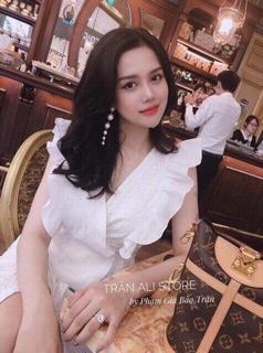 Đầm thô ren trắng