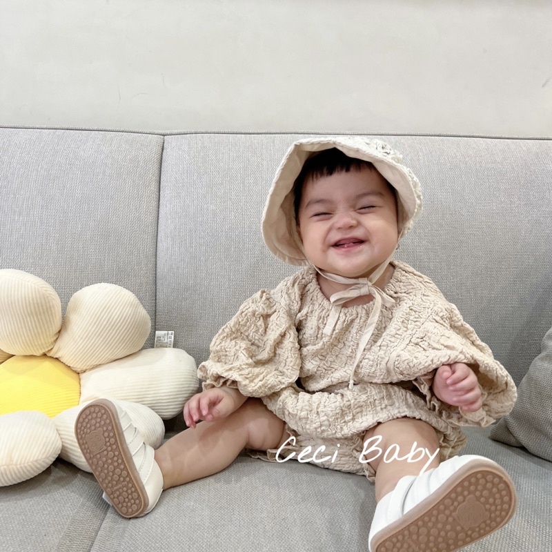 Bộ áo liền quần, áo kèm quần sooc cho bé gái phong cách Hàn quốc ảnh thật