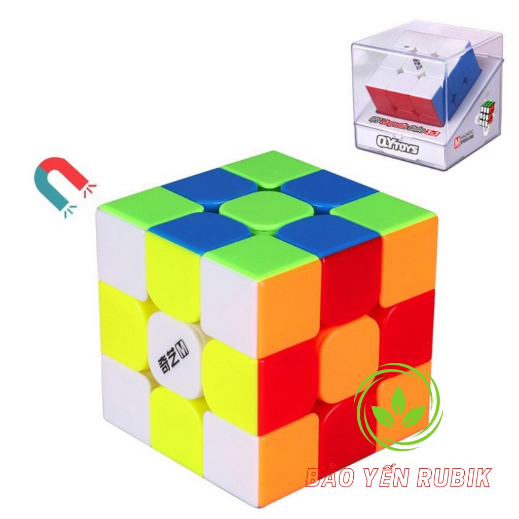 Rubik 3x3 Nam Châm QiYi MS Magnetic Stickerless Rubik 3 Tầng ( Mã RB17 )