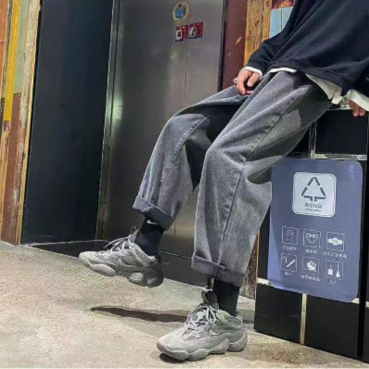 Quần Bò Ống Rộng Nam Nữ Cạp Chun Phong Cách HIPHOP STREETWEAR Quần Jeans Ống Rộng Dễ Phối Đồ Có Bigsize  ཾ ་