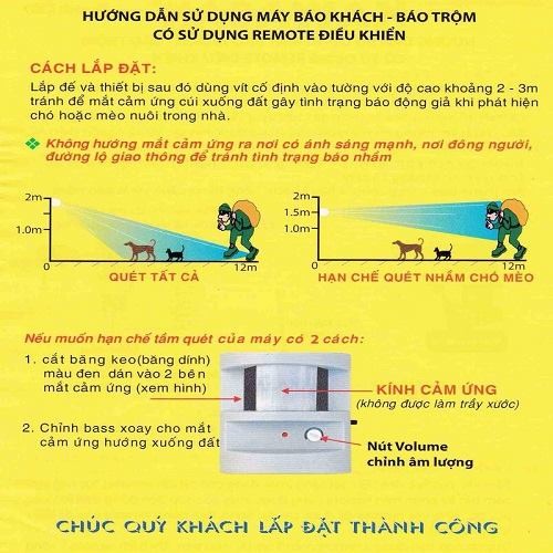 Báo trộm,báo khách điều khiển từ xa X10 DECOM