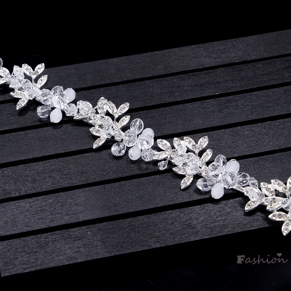 Băng Đô Cài Tóc Đính Đá Sáng Lấp Lánh Thời Trang Cho Cô Dâu