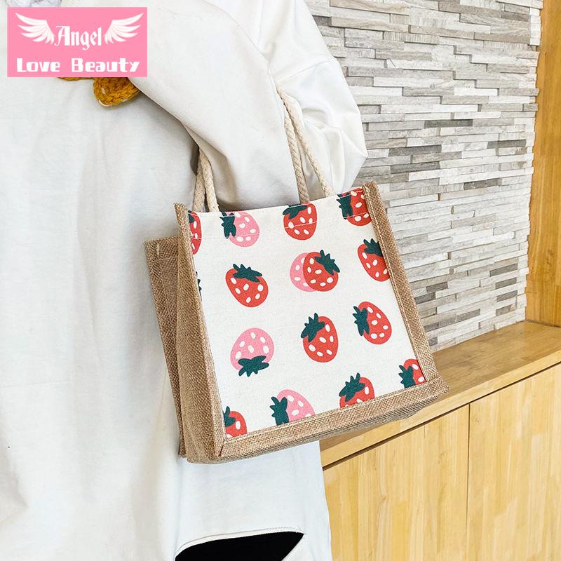 Angel~ [Hàng Có Sẵn] Túi Đựng Cơm Trưa Di Động Chống Thấm Nước In Hình Hoạt Hình Dễ Thương 2022 Cho Nữ