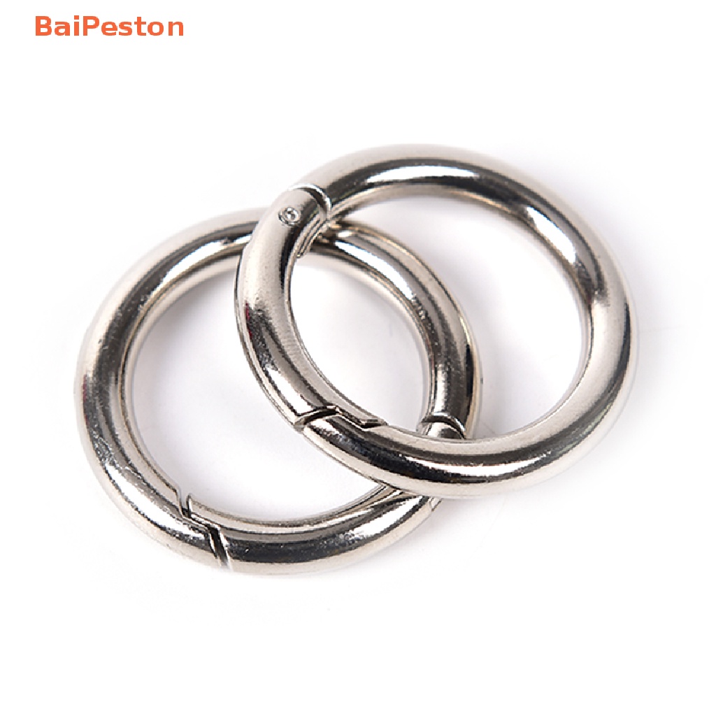 Set 5 Móc Khóa Tròn Bằng Kim Loại 35mm