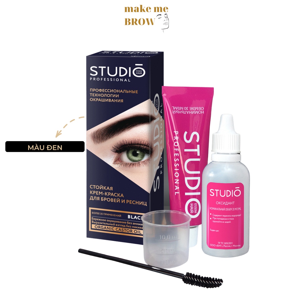 Bộ kit nhuộm lông mày và mi STUDIO PROFESSIONAL hiệu ứng kẻ chì tự nhiên 80ml - makemeBrow | BigBuy360 - bigbuy360.vn