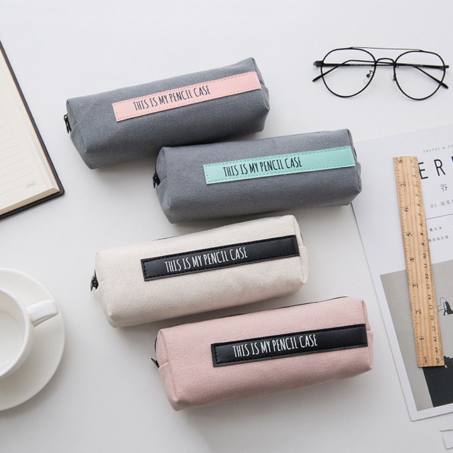 HCM - Hộp bút vải Pencil Case cao cấp kiểu Hàn Quốc trẻ trung