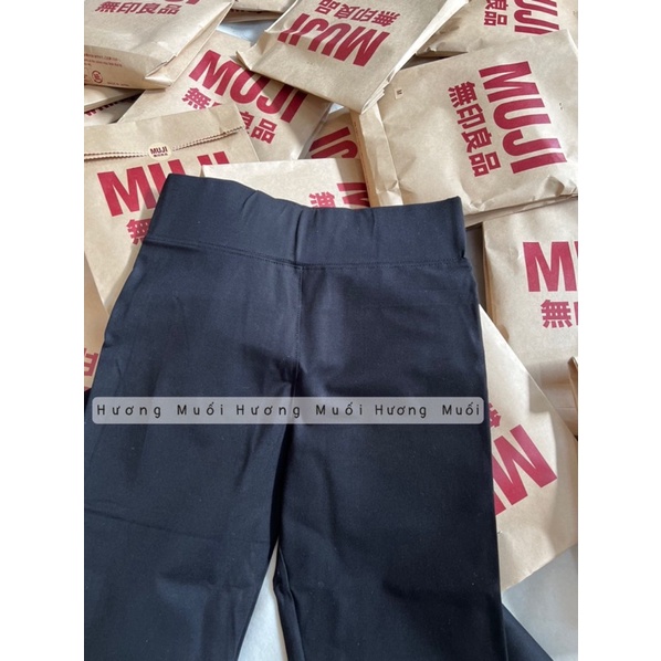 Quần legging túi giấy MUJI - Ảnh thật