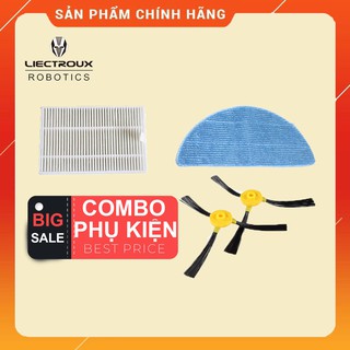 [GIÁ RẺ VÔ ĐỊCH] Combo Phụ Kiện Chổi Quét Khăn Lau Màng Lọc Bụi Mịn Hepa Robot Hút Bụi Lau Nhà Liectroux C30B