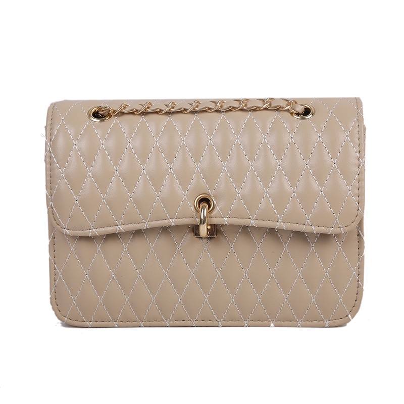 Túi đeo chéo IELGY họa tiết kẻ sọc hình thoi thời trang đơn giản dành cho nữ