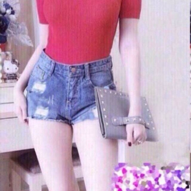 quần short nữ vải jean
