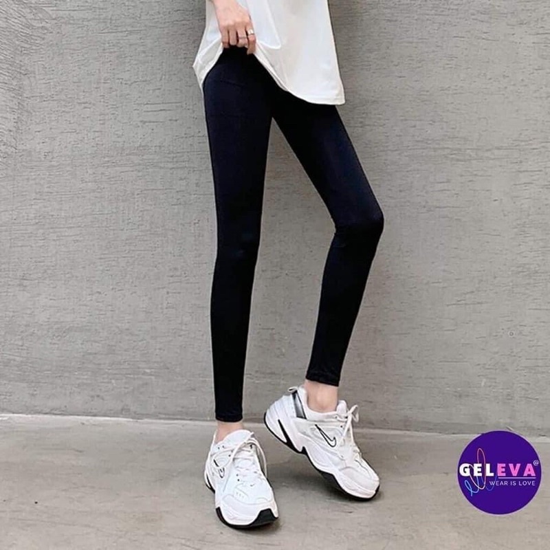 Quần legging dài nữ cạp cao vải thun co giãn ôm bó, Quần tregging nữ dài tập gym lưng cạp cao nâng mông giá rẻ