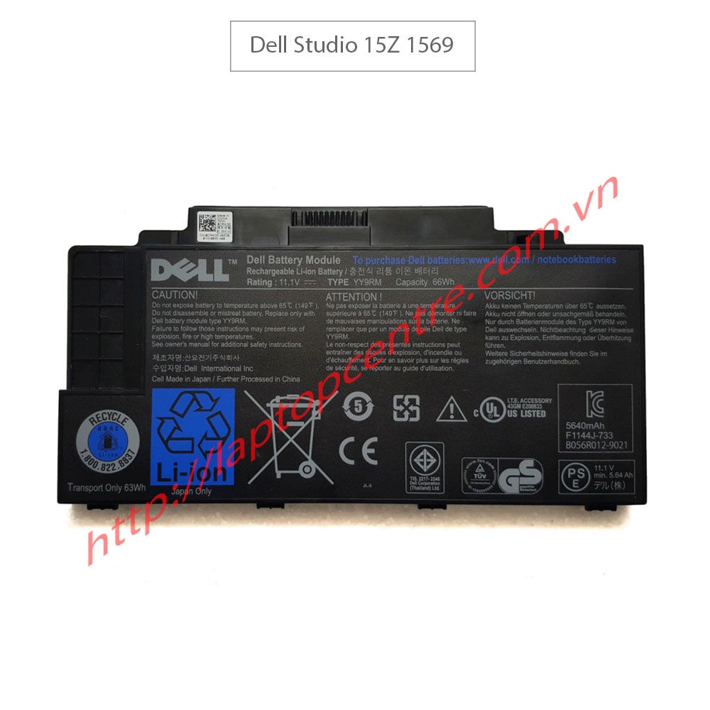 Pin Laptop Dell Studio 15Z 1569