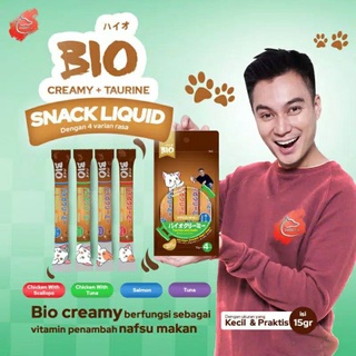 Image of PROMO Bio Creamy Treats 15gr x 4 pcs / Snack Kucing / GROSIR Snack Kucing Setara Meo Me-O