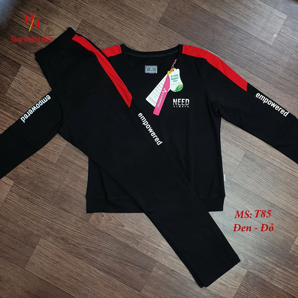 Bộ đồ thu đông nữ chất cotton xịn mùa thu dày đẹp MS: T85