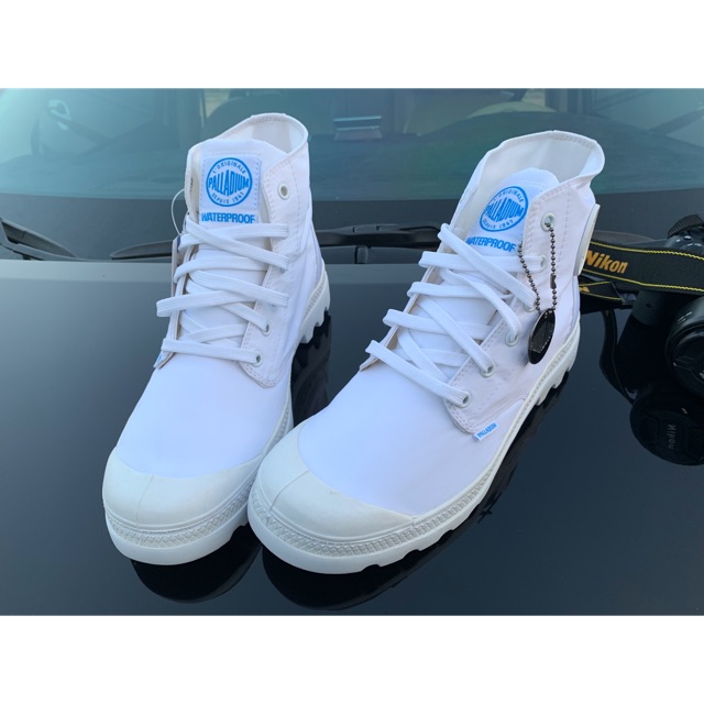 Giày Palladium trắng + chống nước chính hãng fullbox Nam/Nữ