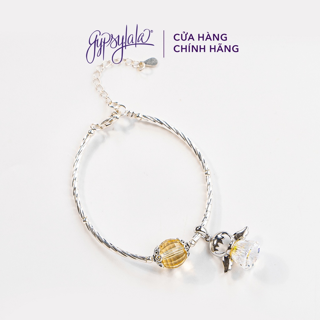 Vòng Tay Thạch Anh Vàng Charm Thiên Thần SP004108 Gypsy.lala