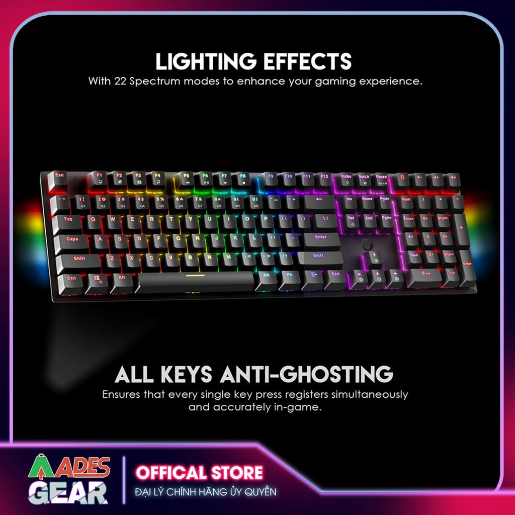 ✔️ Bàn Phím Cơ Gaming FANTECH MK855 MAXFIT108 Blue/Red Switch ✔️ 4 Phím Media ✔️ BẢO HÀNH 12